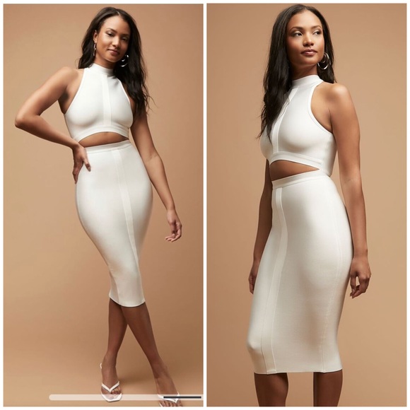 NWT Herve Leger x Forever 21 Bandage Midi Dress Black Women’s Large - Picture 3 of 16